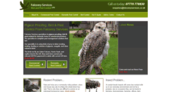 Desktop Screenshot of falconryservices.co.uk